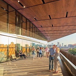 Moody Center outdoor terrace