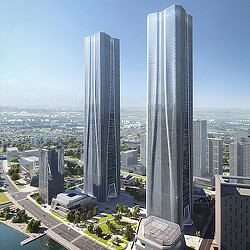 Zhangjiang Twin Towers rendering