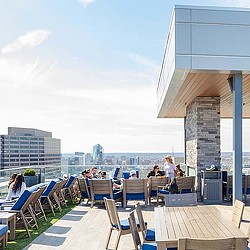 Roof deck at Franklin Tower, Philadelphia, Pennsylvania