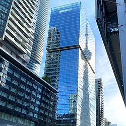 A group of skyscrapers.