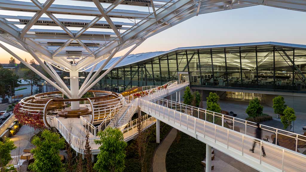 NVIDIA headquarters outdoor walkway