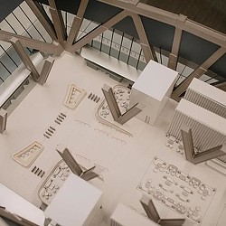 A model of JPMorgan's future offices. Credit José A. Alvarado Jr. for NPR