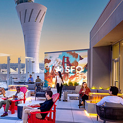 Air Canada Maple Leaf Lounge at SFO rendering