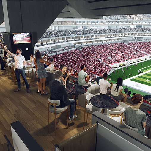 AT&T Lofts at Mercedes Benz Stadium rendering