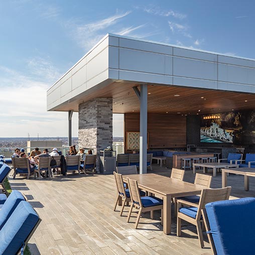 One Franklin Tower rooftop
