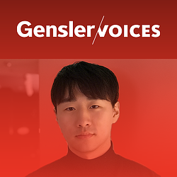 Evan Ahn headshot with Gensler Voices overlay