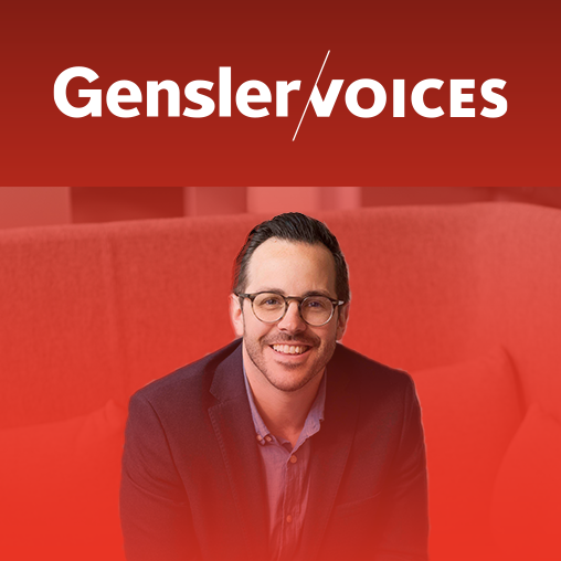 Shane Mathewson headshot with Gensler Voices text overlay
