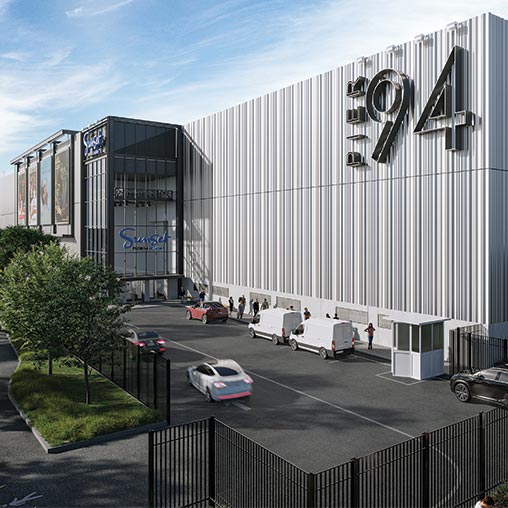 Rendering of Sunset Pier 94 Studios, a film and TV studio in Manhattan.