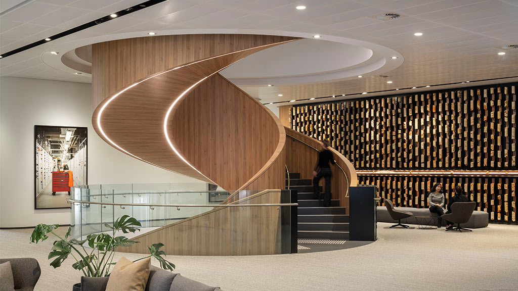 Chevron Perth headquarters spiral staircase