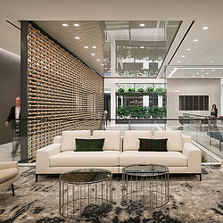 DTLA law firm interiors and internal staircase