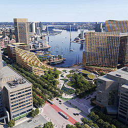 Baltimore Harborplace aerial view