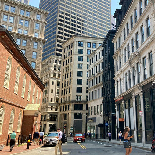 Downtown Boston street. Credit: Steve LeBlanc / Associated Press.