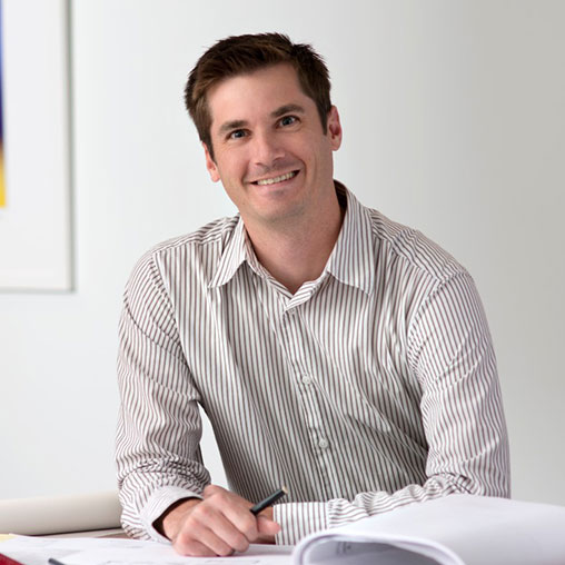 A man sitting at a table.