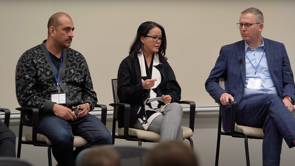 Gensler Mobility & Transportation Leader Carmen Cecilia Cham speaking on MIT Mobility Initiative panel