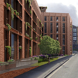 Holliday Street residential building street view rendering