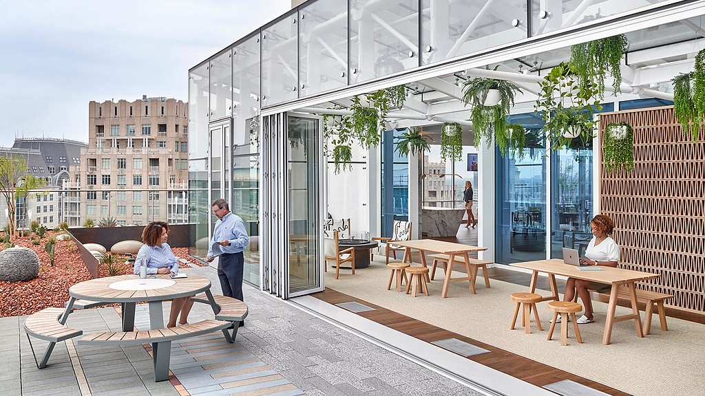 Confidential consulting client office rooftop