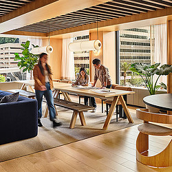 Gensler Los Angeles office open collaboration space