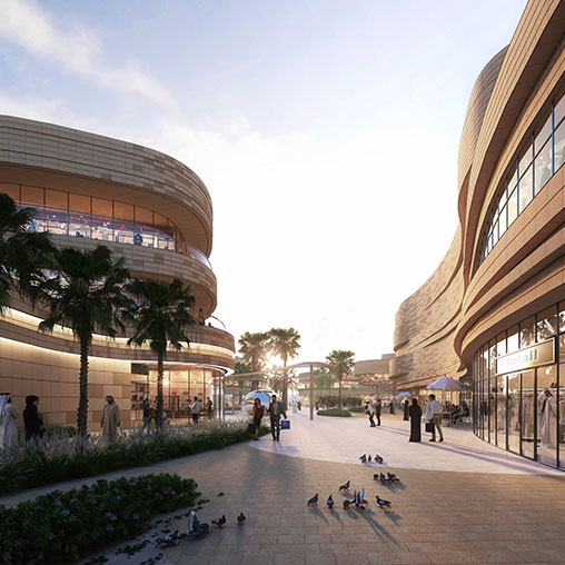 1364ah Lifestyle Center walkway rendering