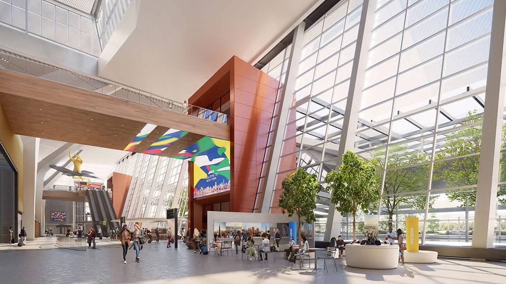 New Terminal One at JFK International Airport interior rendering by TMRW/Gensler