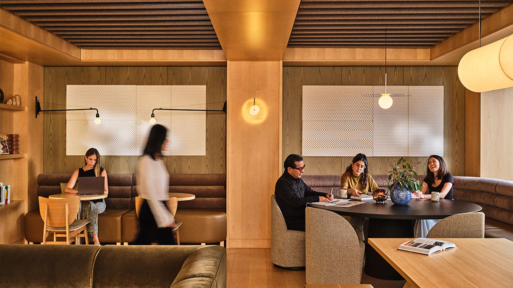 Gensler Los Angeles office cafe style seating