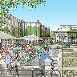 London Cancer Hub outdoor rendering