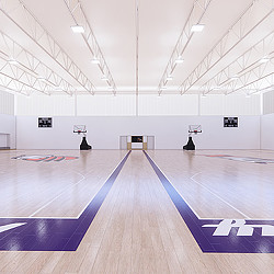 Phoenix Mercury Training Facility basketball courts rendering