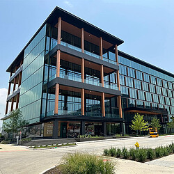 A building with many windows.