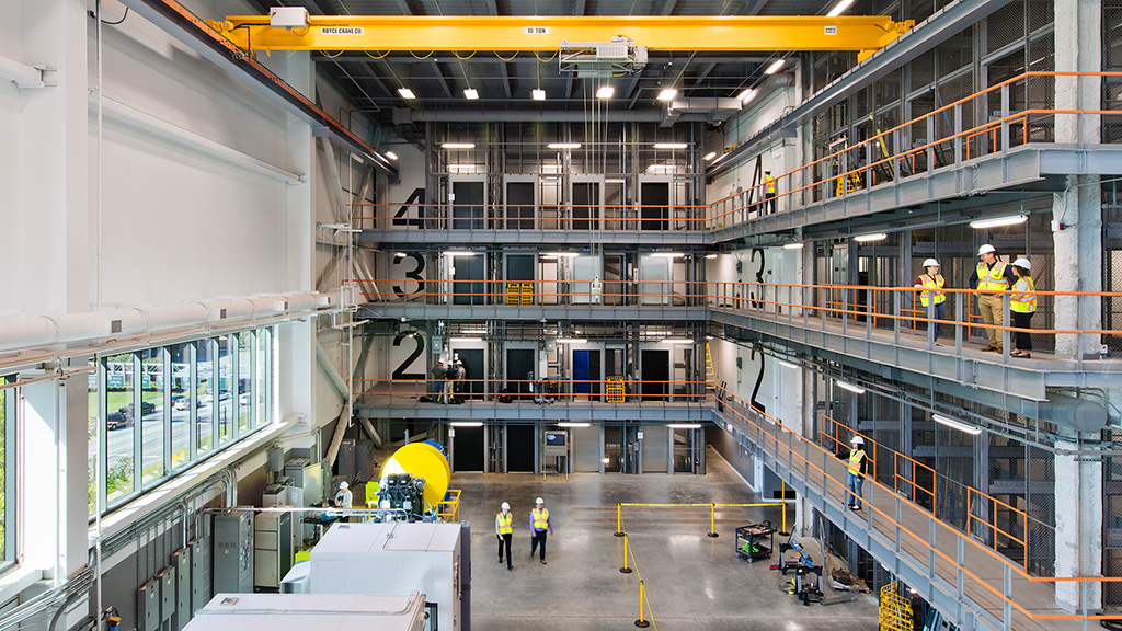 A group of workers in a factory.