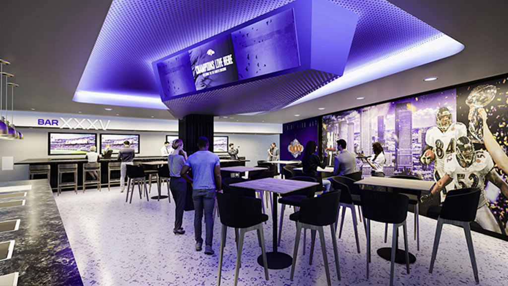 M&T Bank Stadium premium space rendering