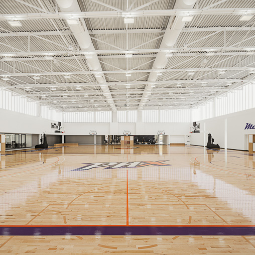 Phoenix Mercury training facility basketball court