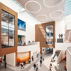 CSU Northridge Maple Hall view from second floor