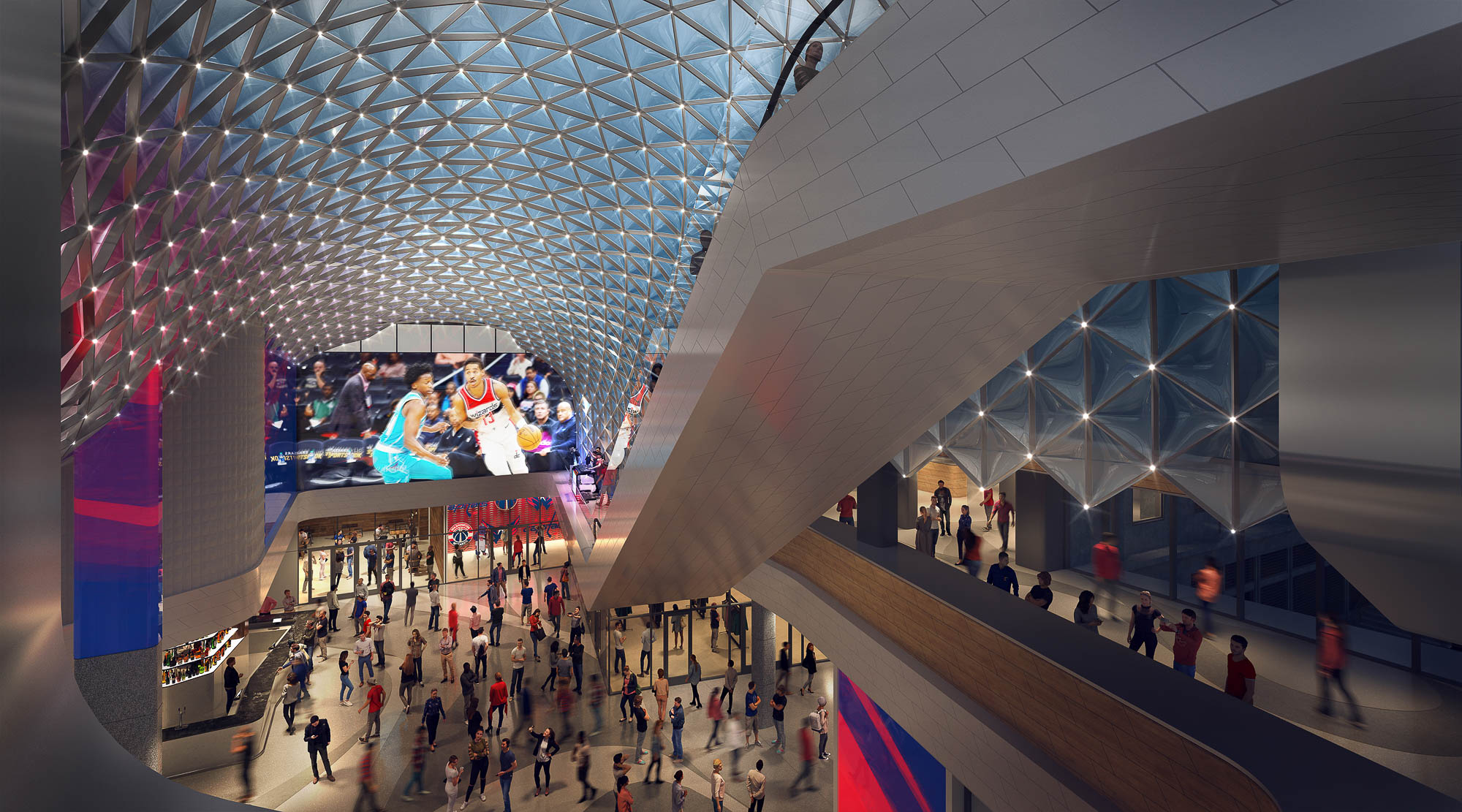 Capital One Arena grand pavilion atrium rendering