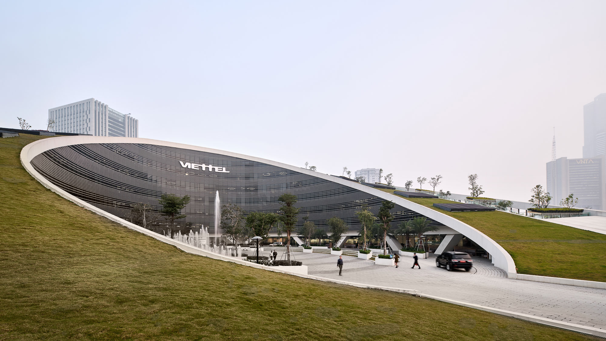 Viettel Group Headquarters exterior from front side