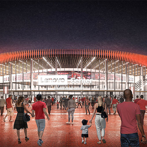 Lenovo Center exterior rendering