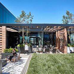 Exterior terrace at 167 N Green in Chicago, Illinois