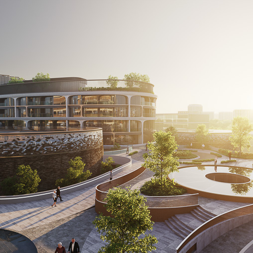 Guangzhou senior living community rendering