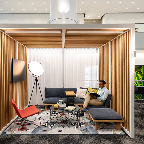 Gensler Houston semi-private space with seating
