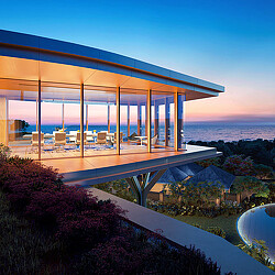 Ayana Conference building with windows overlooking Bali landscape