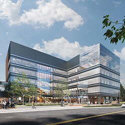 Exterior rendering of Purdue University Mitch Daniels School of Business