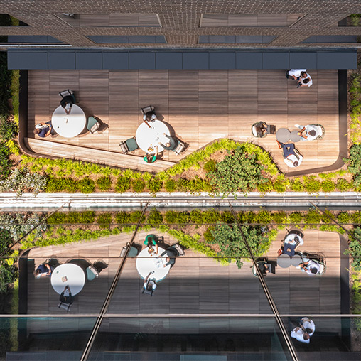 Gensler Washington DC terrace view from above