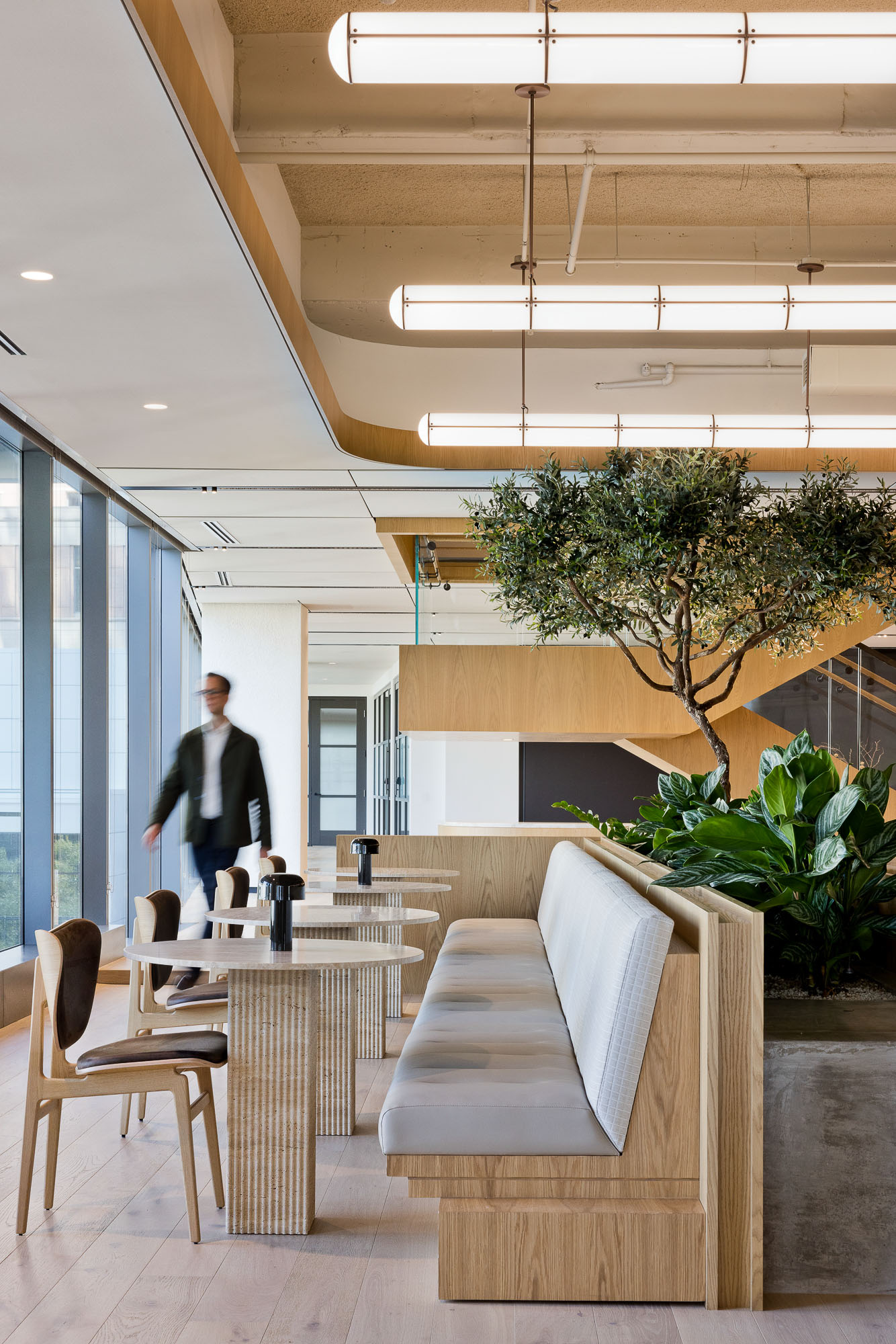 CBRE Dallas cafe booths