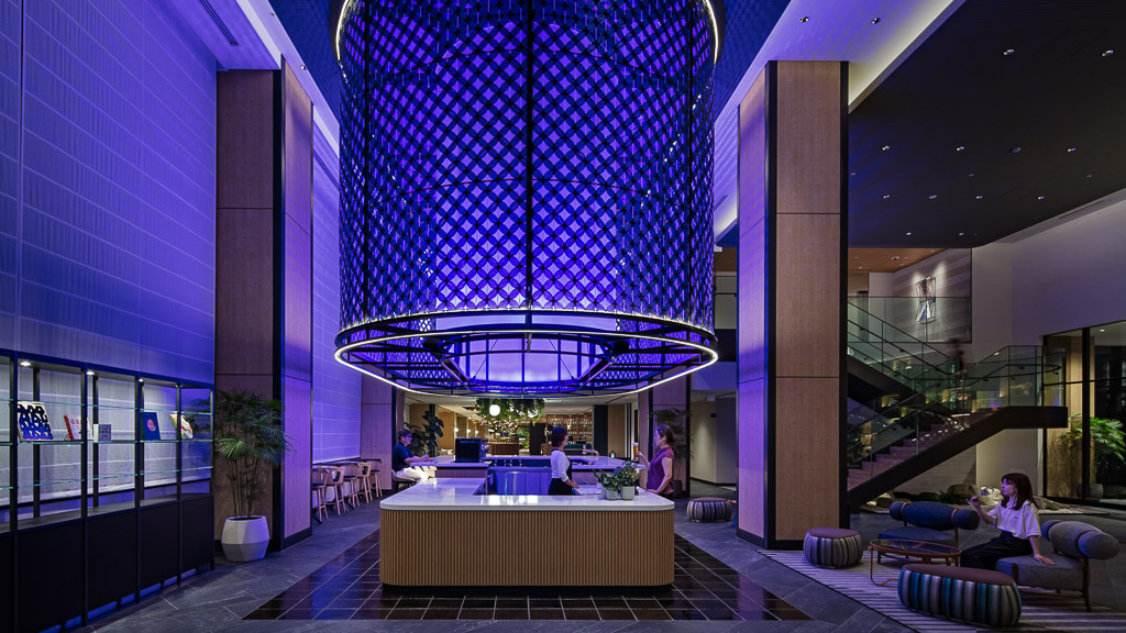 Novotel Nara hotel bar with purple lighting