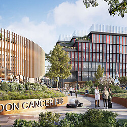 London Cancer Hub outdoor rendering