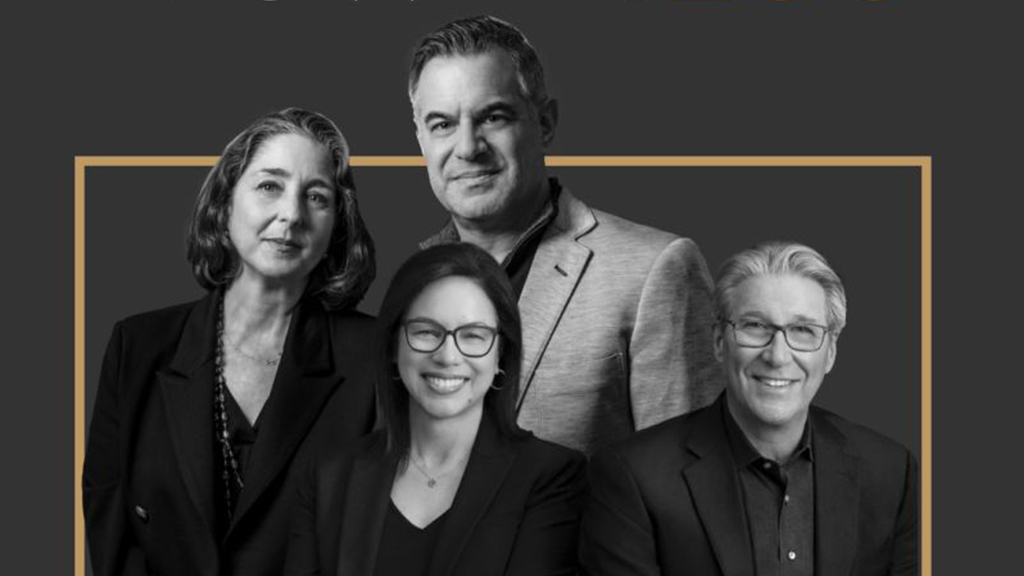 Gensler Global Co-Chairs Andy Cohen and Diane Hoskins and Co-CEOs Jordan Goldstein and Elizabeth Brink headshots