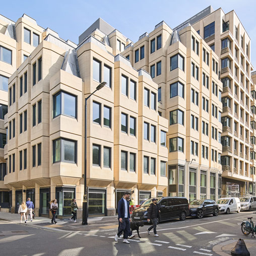 A building with many windows.