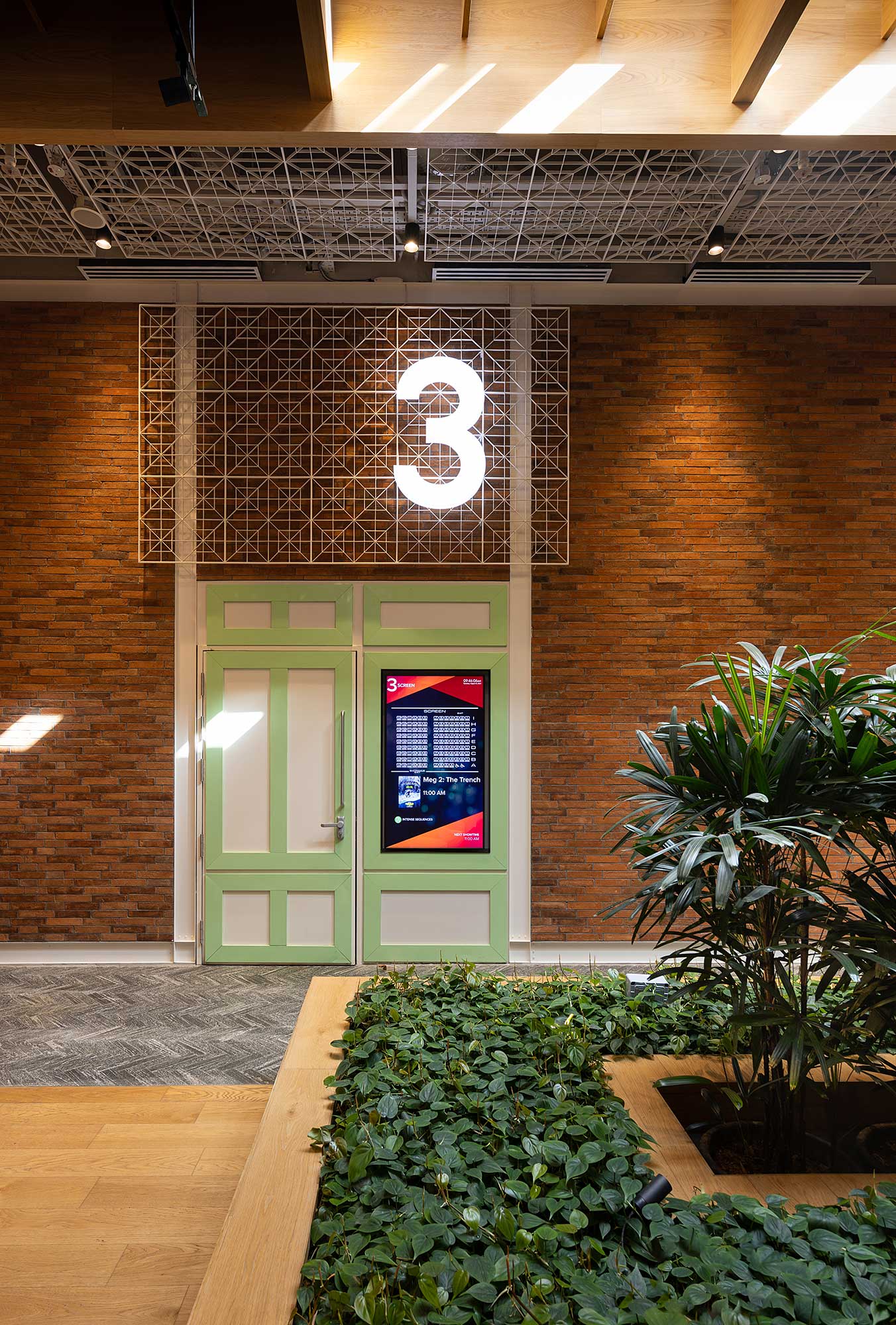 Shaw Plaza Balestier 3rd floor with illuminated 3 sign