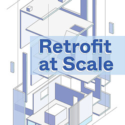 Retrofit at Scale text over model diagram