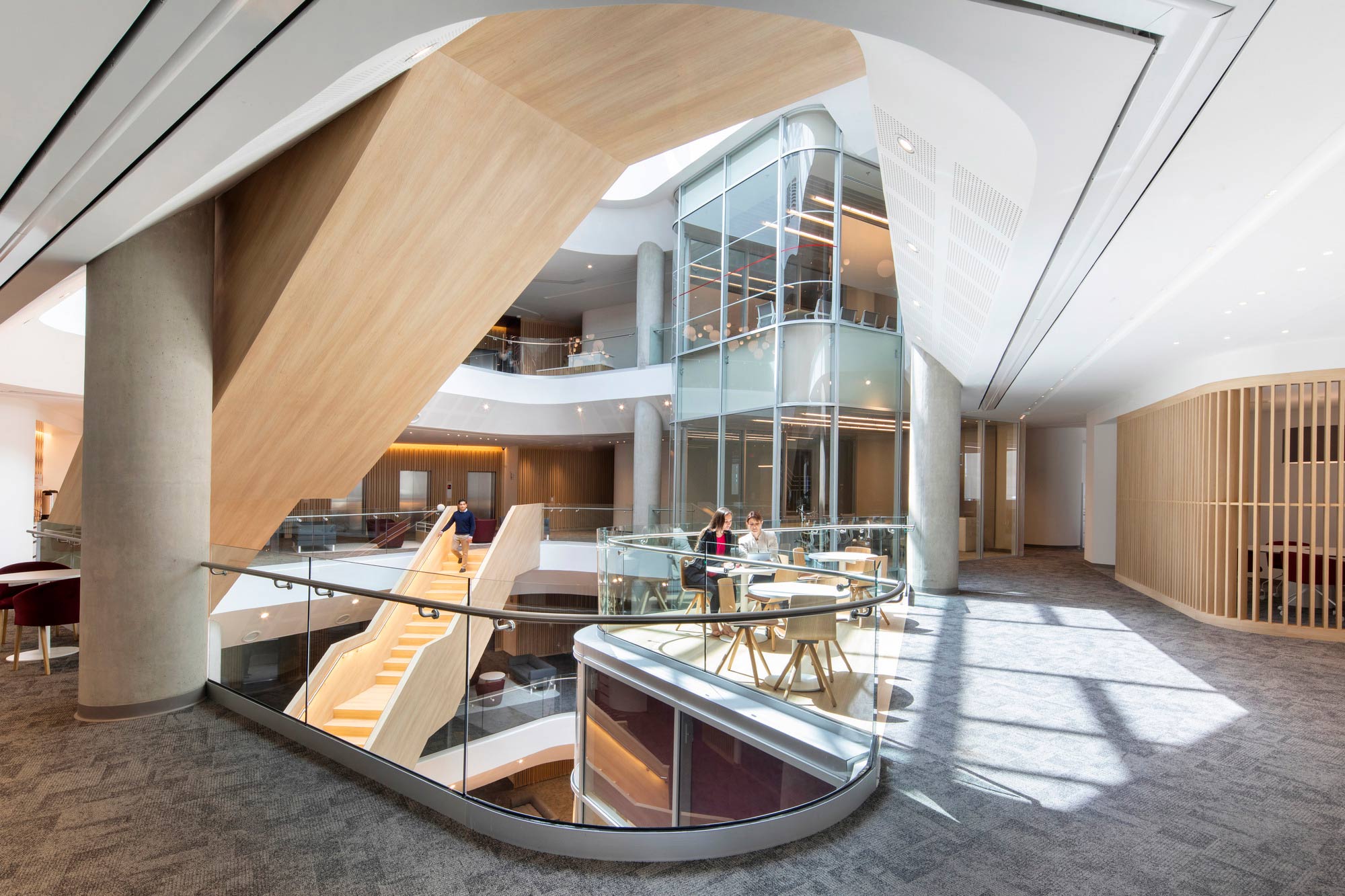 A large building with a glass ceiling.