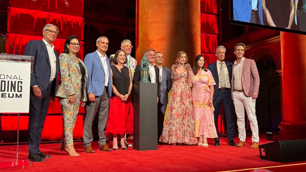Gensler board accepting the 2025 National Building Museum Honor Award on stage