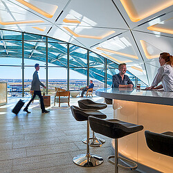 A group of people in a room.